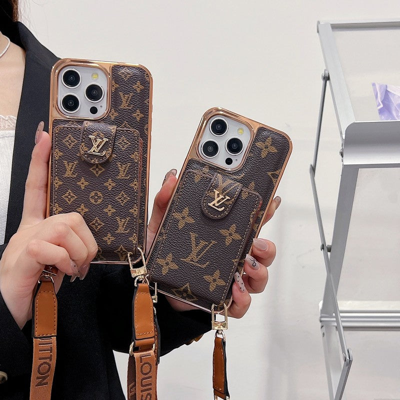Louis Gold Cover Crossbody iPhone Case
