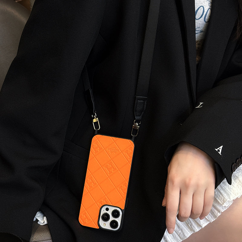 Herm Crossbody Leather iPhone Case