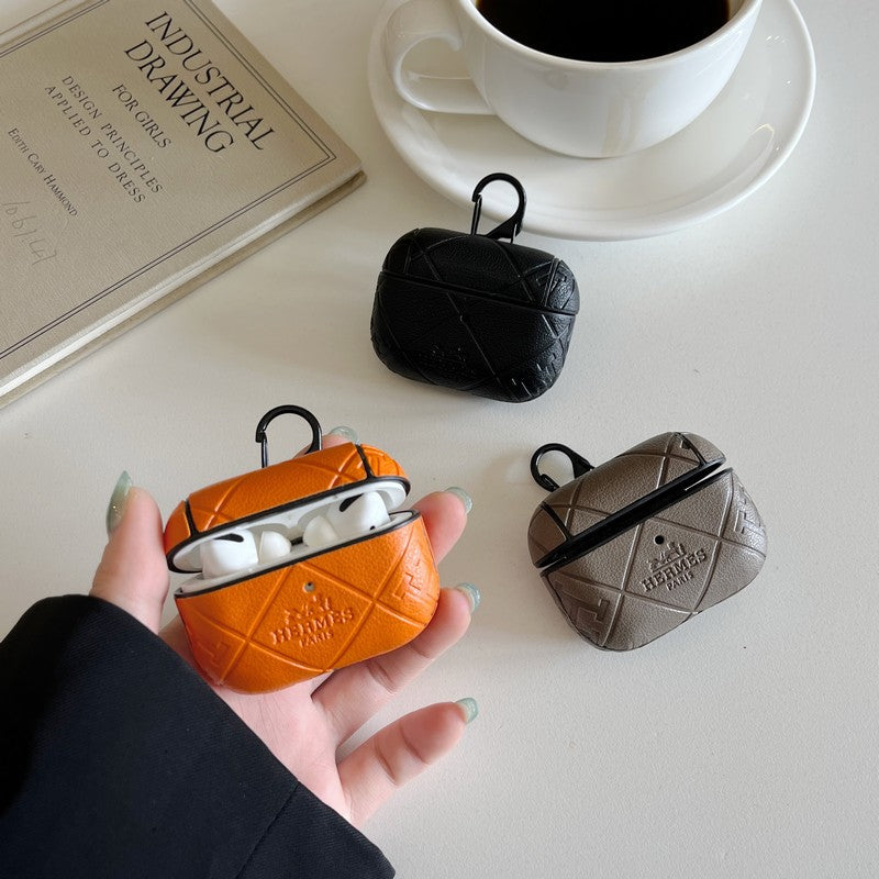 Herm Card Holder Leather iPhone Case + Airpods Case