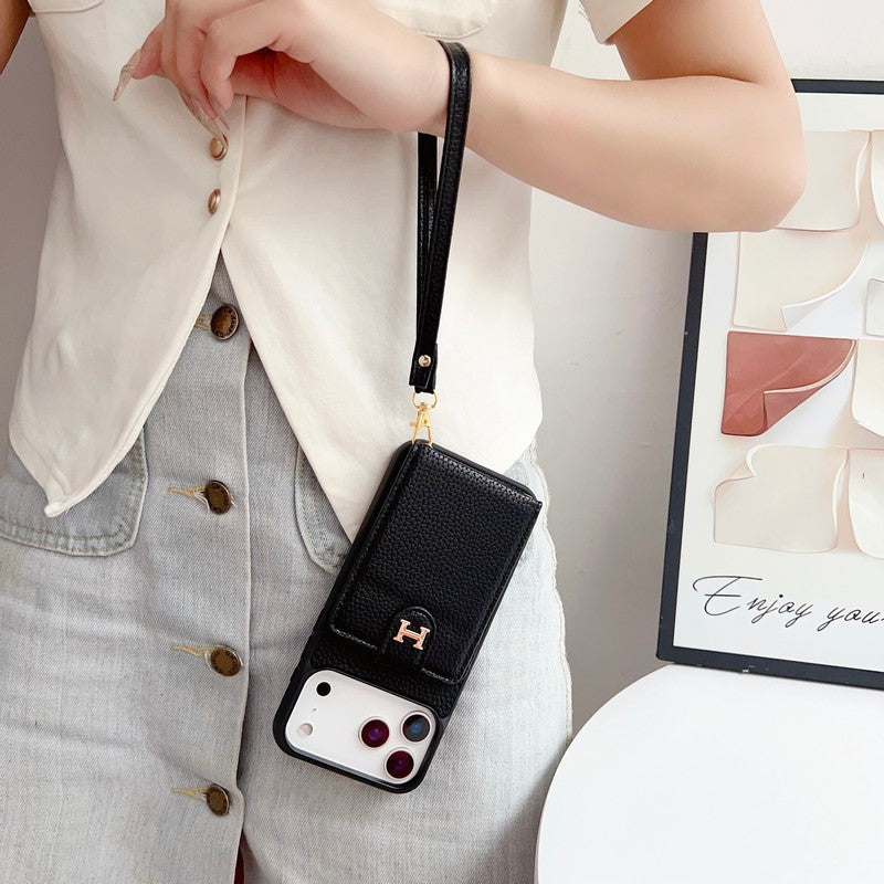 Herm Leather Hand Chain iPhone Case