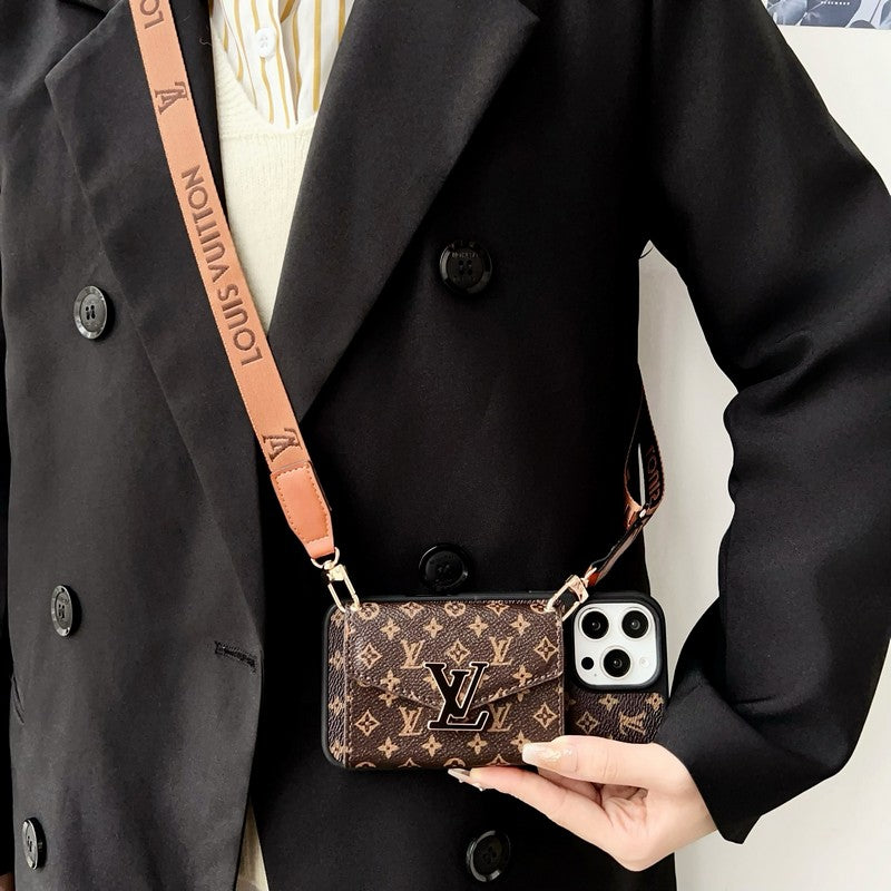 Lou Card Holder Color Crossbody iPhone Case