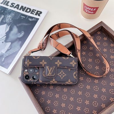 Louis Side Card Holder Crossbody iPhone Case