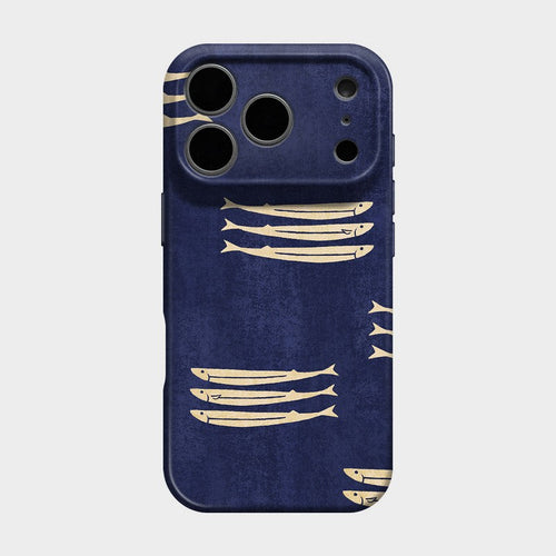 Dark Blue Water Wave iPhone Case