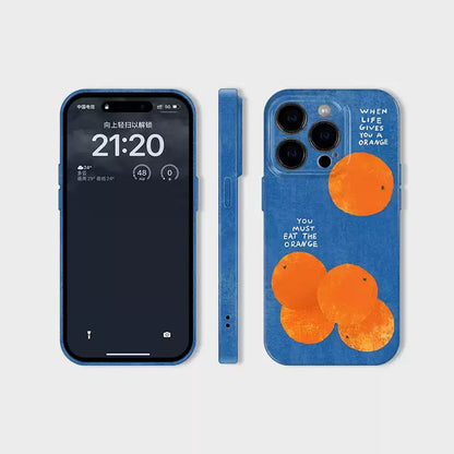 Blue Orange iPhone Case