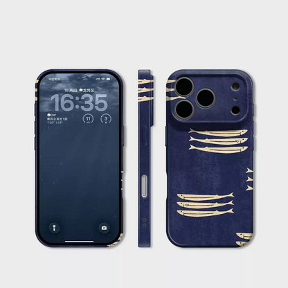 Dark Blue Water Wave iPhone Case