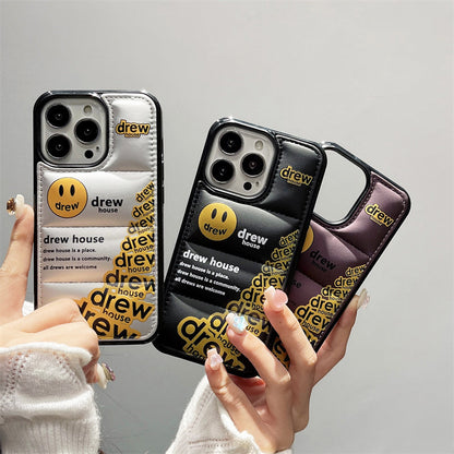 Smiley Down Material iPhone Case
