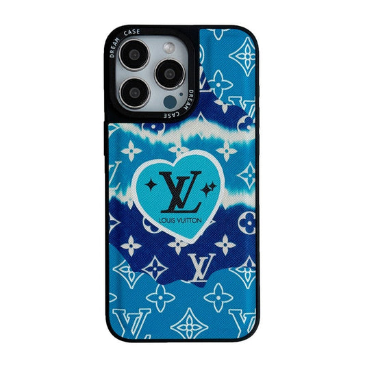 Lou Blue Leather iPhone Case