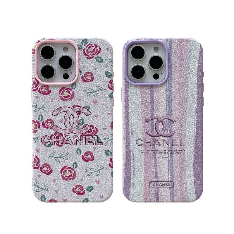 CC Flower Leather iPhone Case