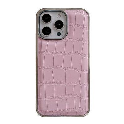 Crocodile Leather Pattern Color iPhone Case