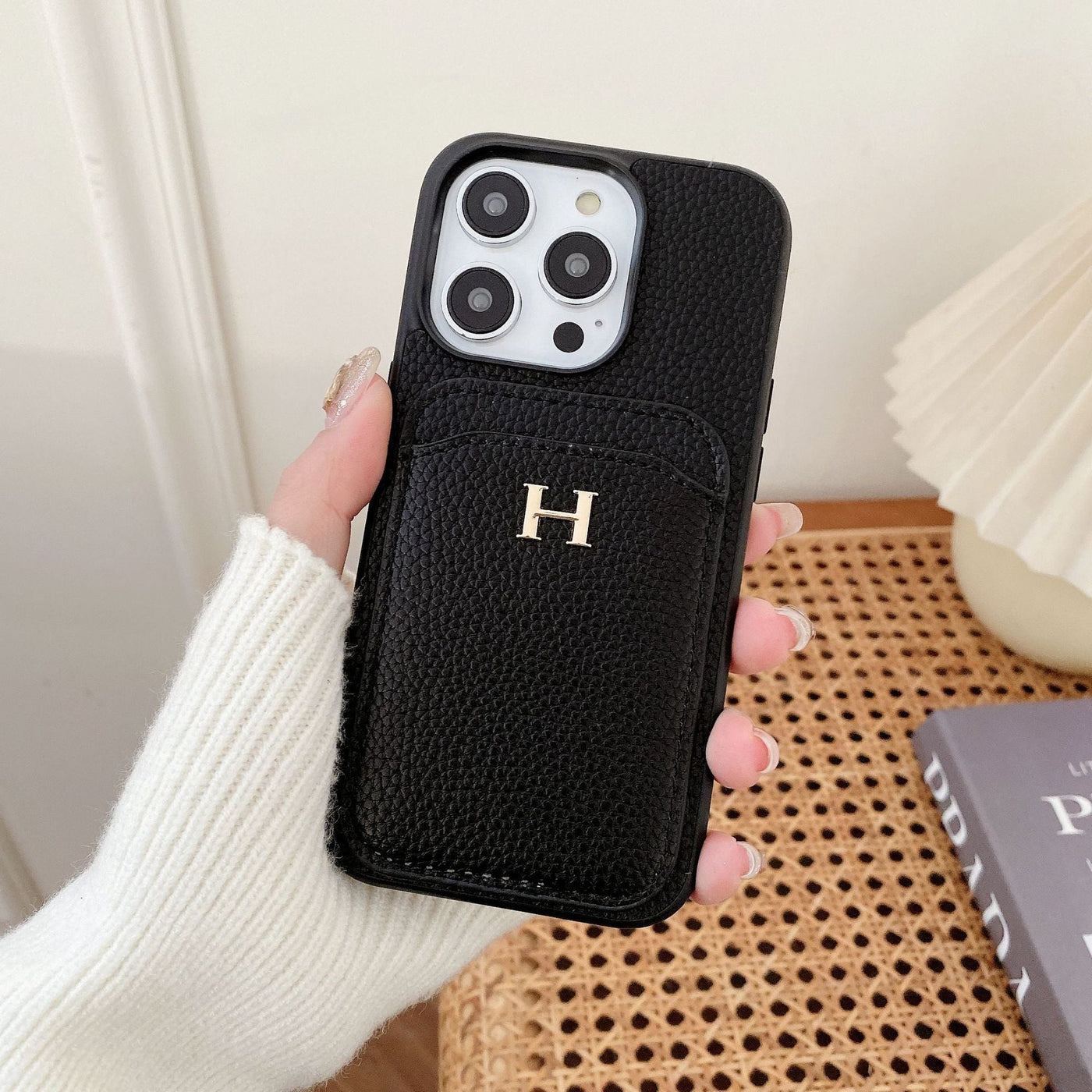 H Color Leather iPhone Case