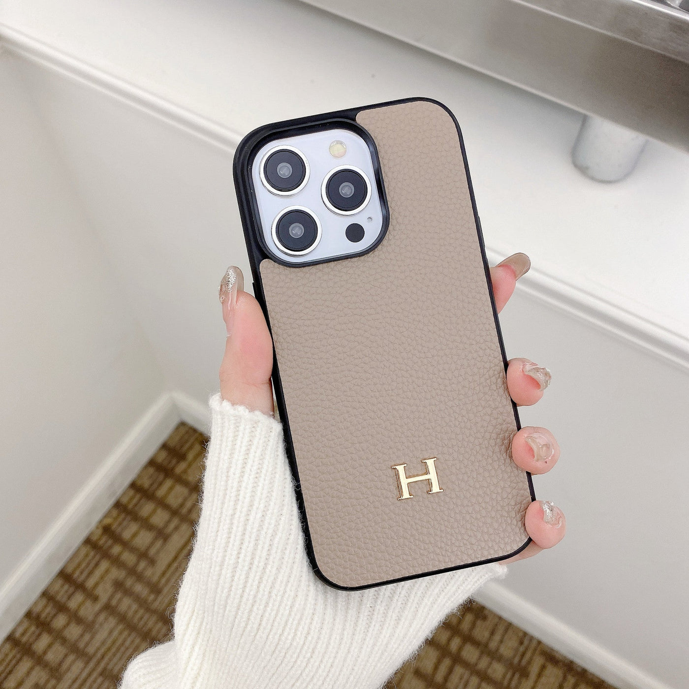 H Leather iPhone Case