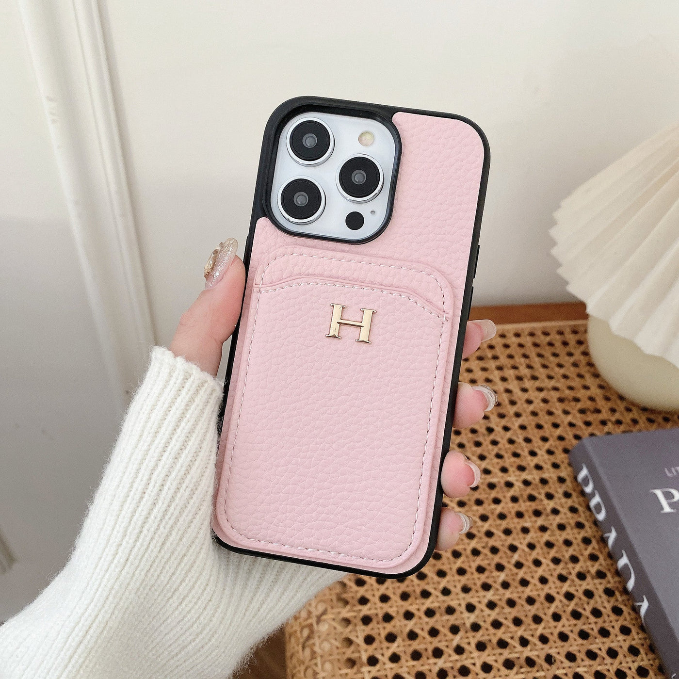 H Color Leather iPhone Case