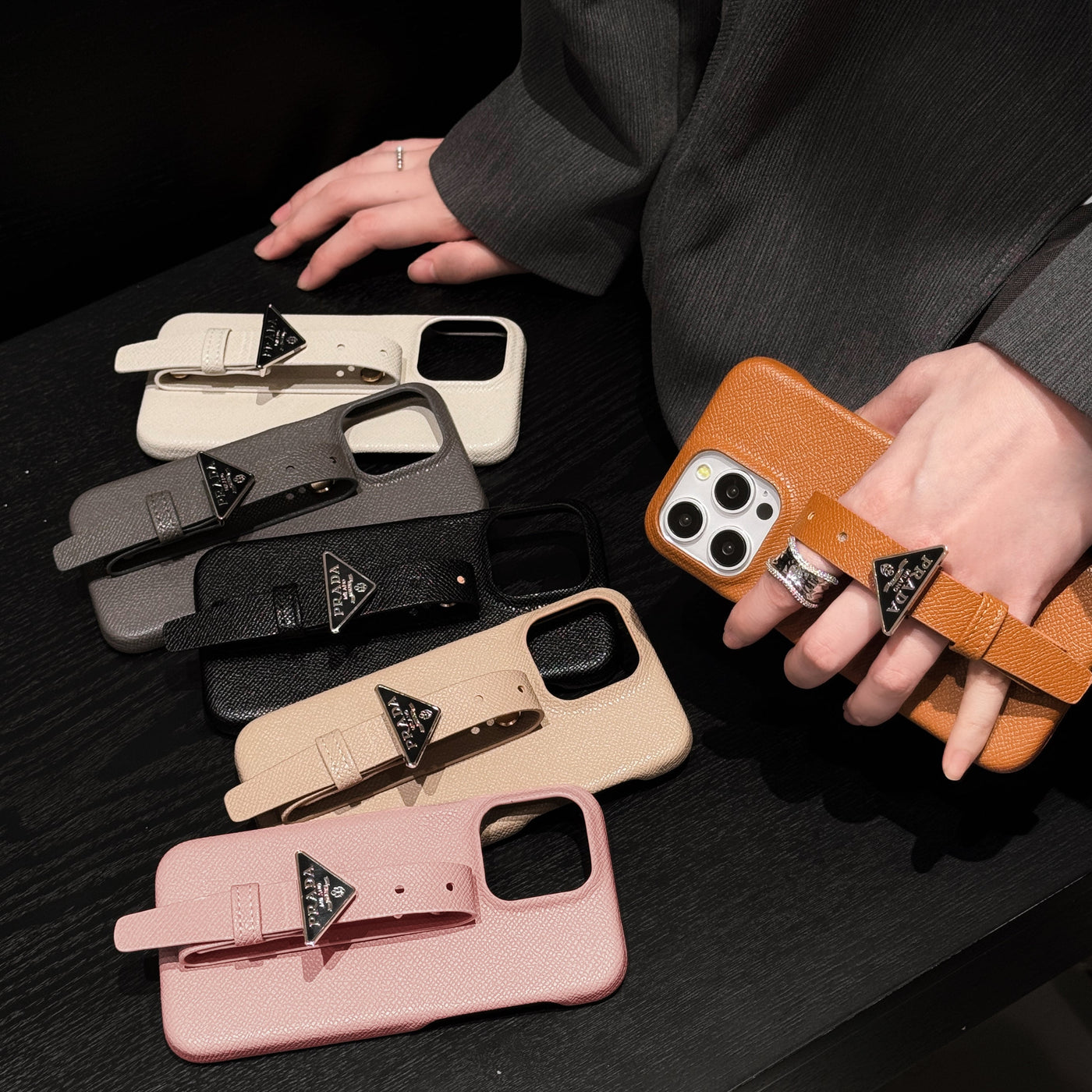 Pra Leather Handle iPhone Case