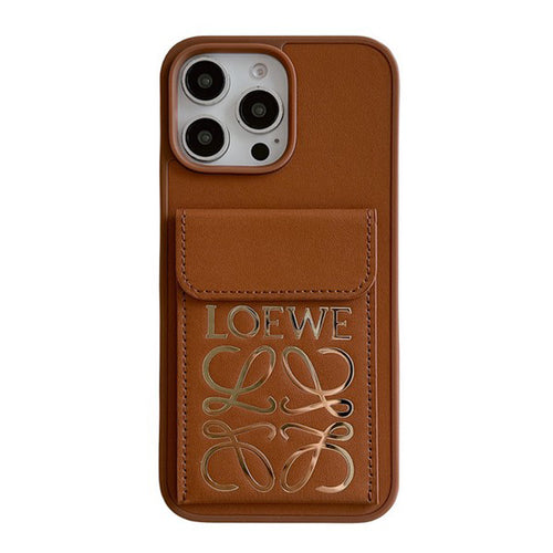 Loe Black & Brown Card Bag Cover iPhone Case