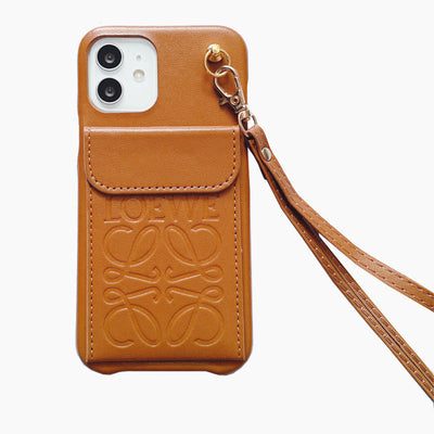 iPhone Case - Loewe Card Bag Leather Chain Case