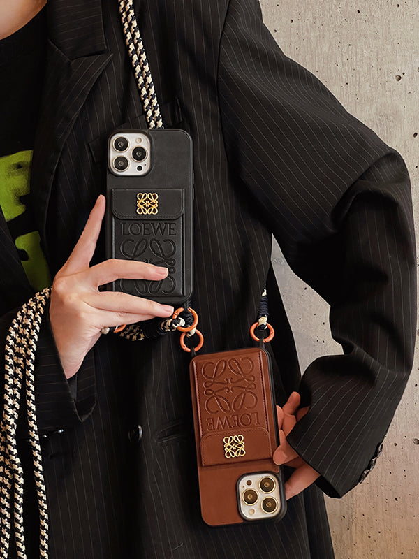 Loe Card Holder Crossbody iPhone Case