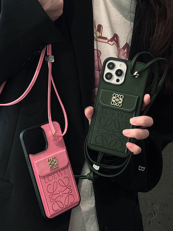 Loe Crossbody Gold Logo iPhone Case