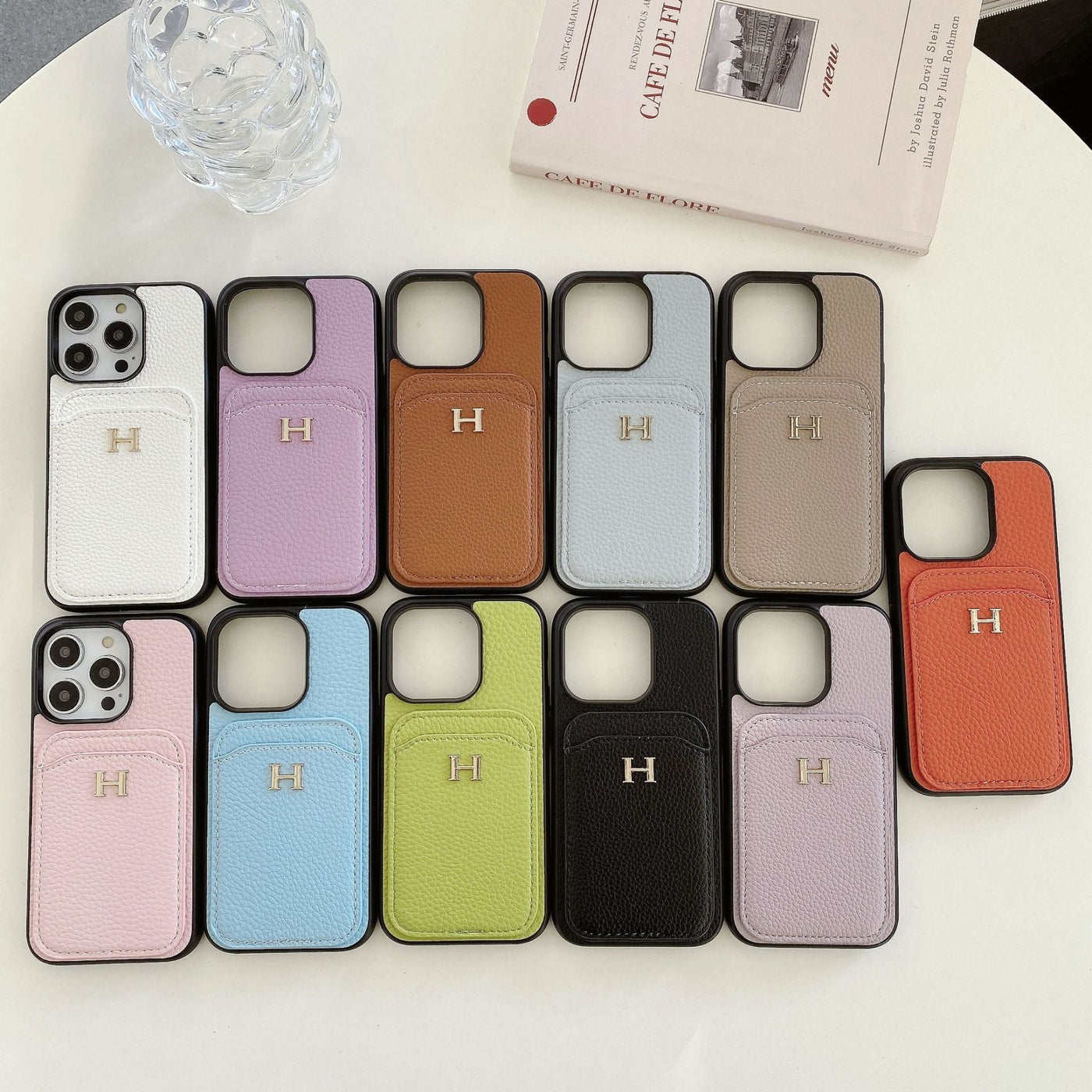 H Color Leather iPhone Case