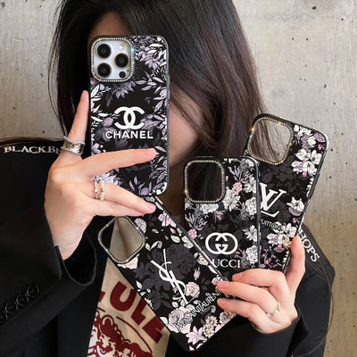 CC Black Flower iPhone Case