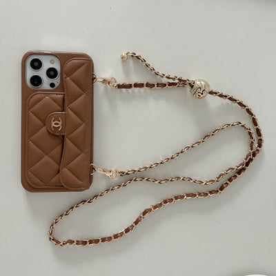 CC Leather Chain iPhone Case