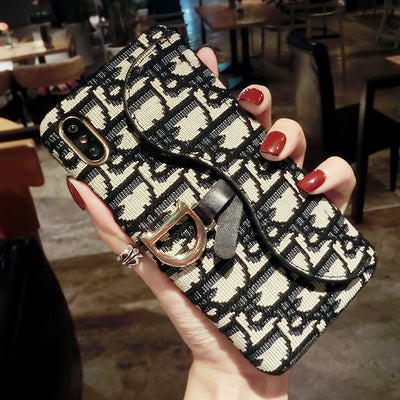 CD Black Fabric iPhone Case