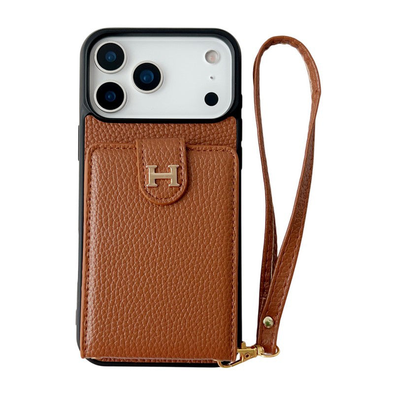 Herm Leather Hand Chain iPhone Case