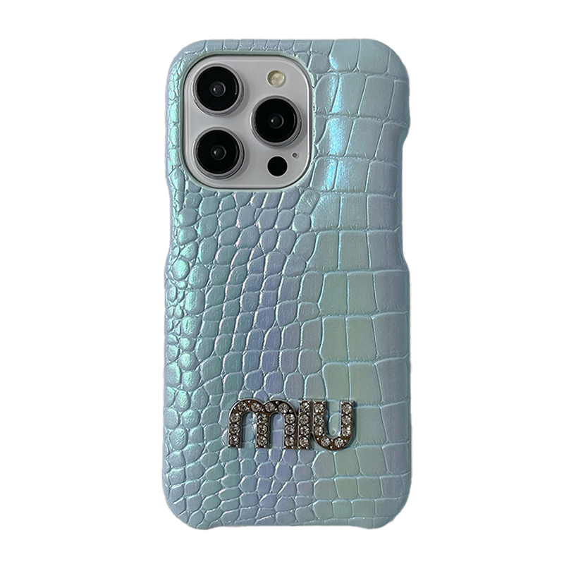 Miu Crocodile Leather Pattern iPhone Case