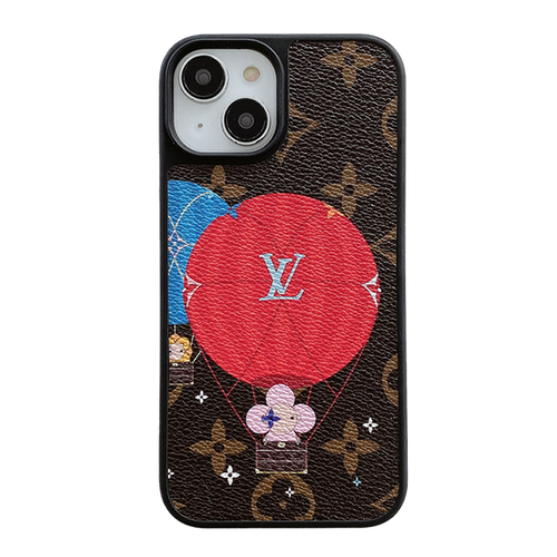 Lou Balloon & Heart Leather iPhone Case