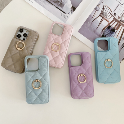 Leather Folding Color iPhone Case