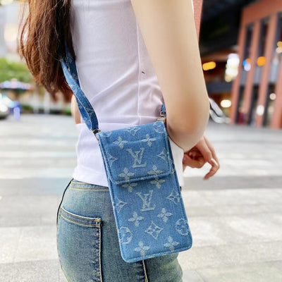 Louis Vintage Denim Crossbody iPhone Case