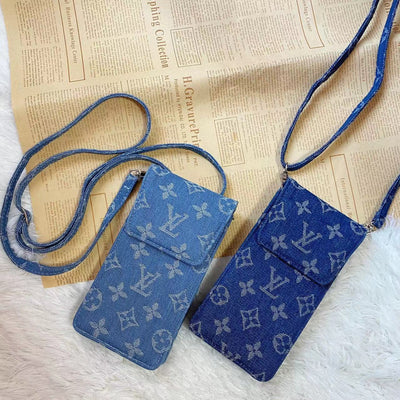 Louis Vintage Denim Crossbody iPhone Case