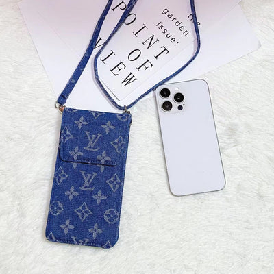 Louis Vintage Denim Crossbody iPhone Case