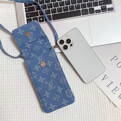 Louis Vintage Denim Crossbody iPhone Case