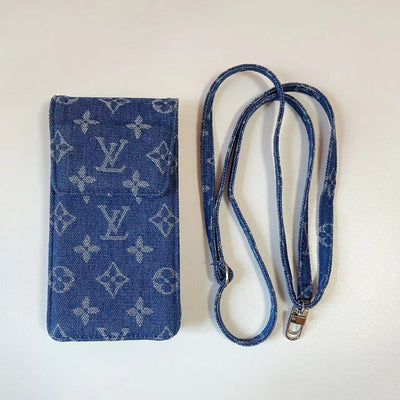 iPhone Case - Louis Vuitton Vintage Denim Crossbody Case