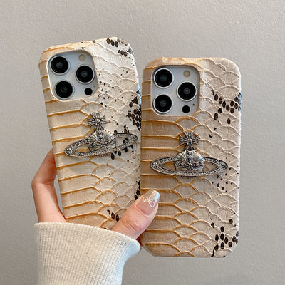 Vivien Crocodile Leather iPhone Case