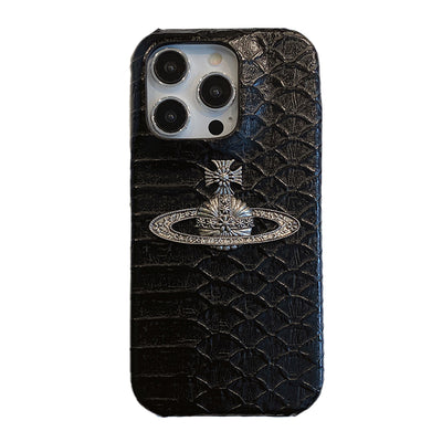 Vivien Crocodile Leather iPhone Case