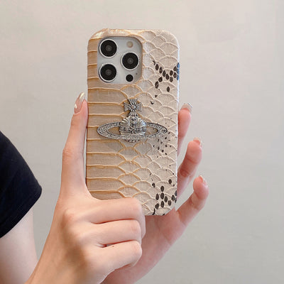 Vivien Crocodile Leather iPhone Case