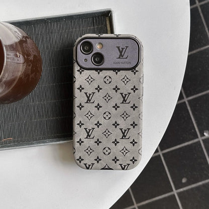 Lou Brown & Black Classic Leather iPhone Case