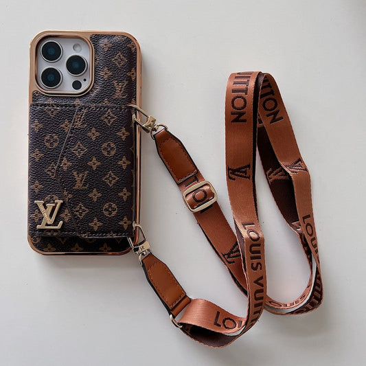 Louis Card Bag Crossbody Rose Gold iPhone Case