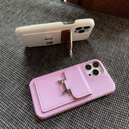 Herm Card Holder Leather iPhone Case