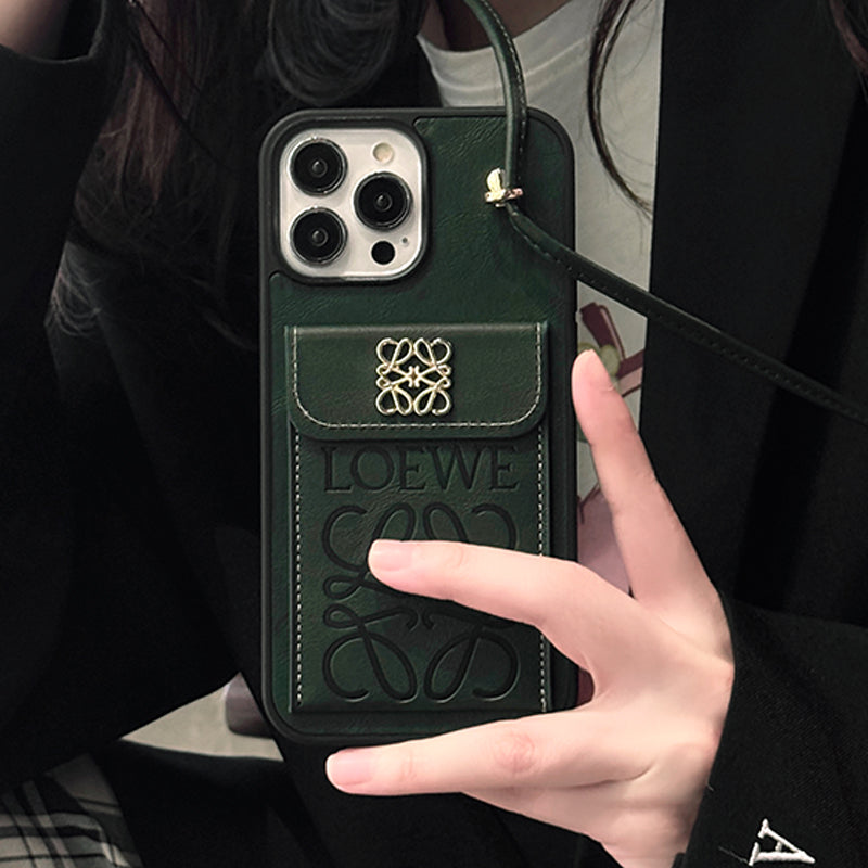 Loe Crossbody Gold Logo iPhone Case