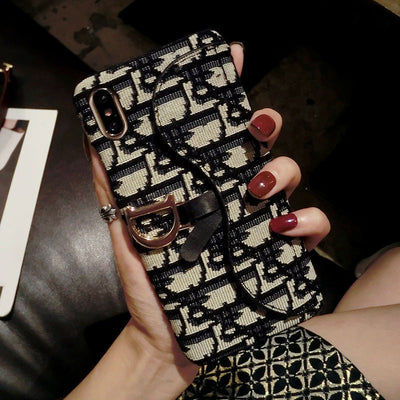 CD Black Fabric iPhone Case