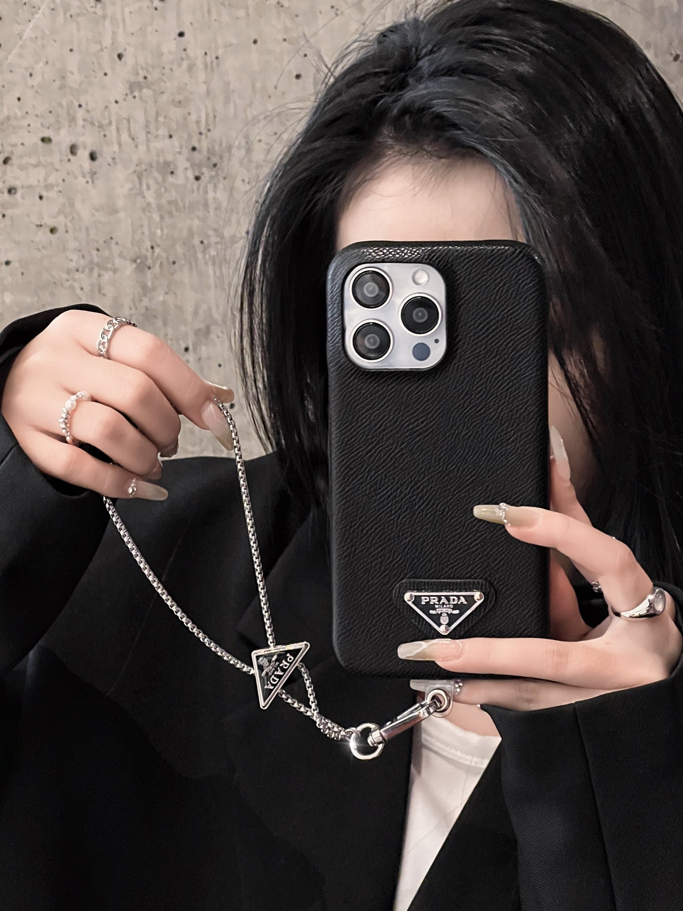 Pra Leather Crossbody iPhone Case