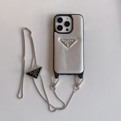 Pra Leather Crossbody iPhone Case