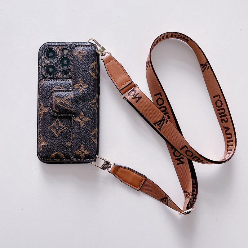 Louis Side Card Holder Crossbody iPhone Case