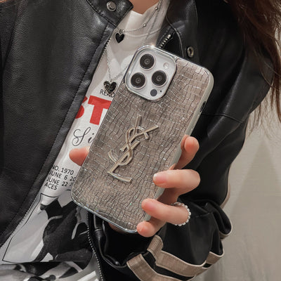 Saint Crocodile Leather Pattern iPhone Case