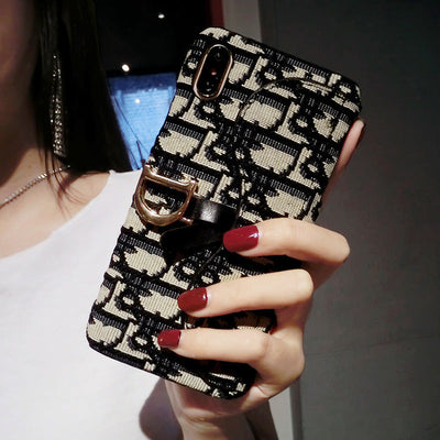 CD Black Fabric iPhone Case