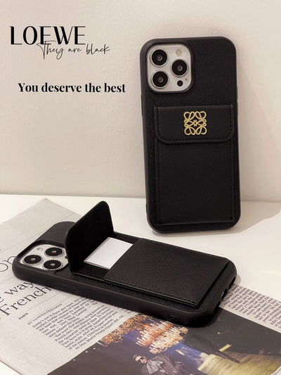 Loe Card Holder Leather iPhone Case