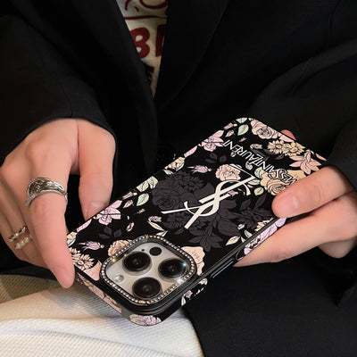 CC Black Flower iPhone Case