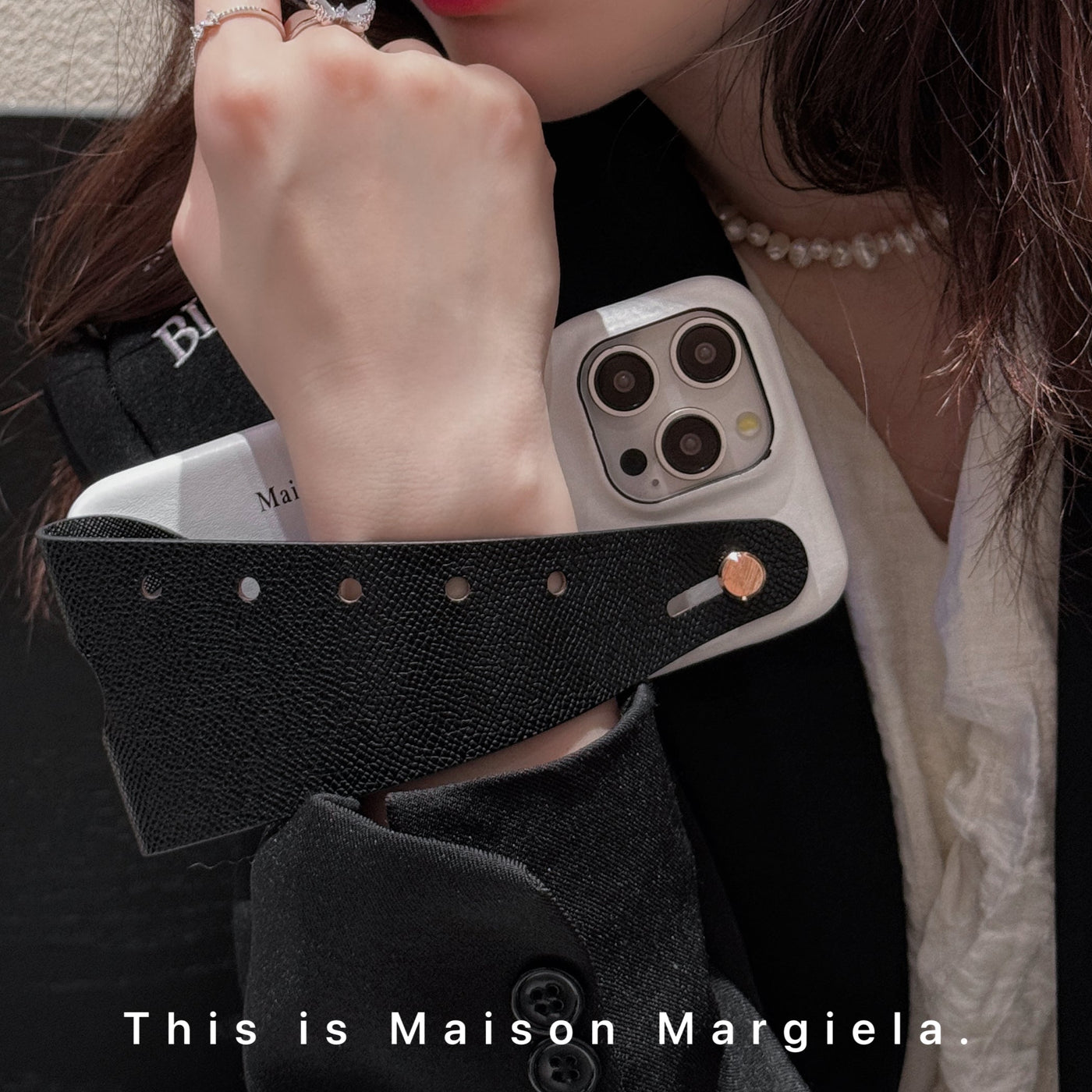 MM Leather Handle iPhone Case